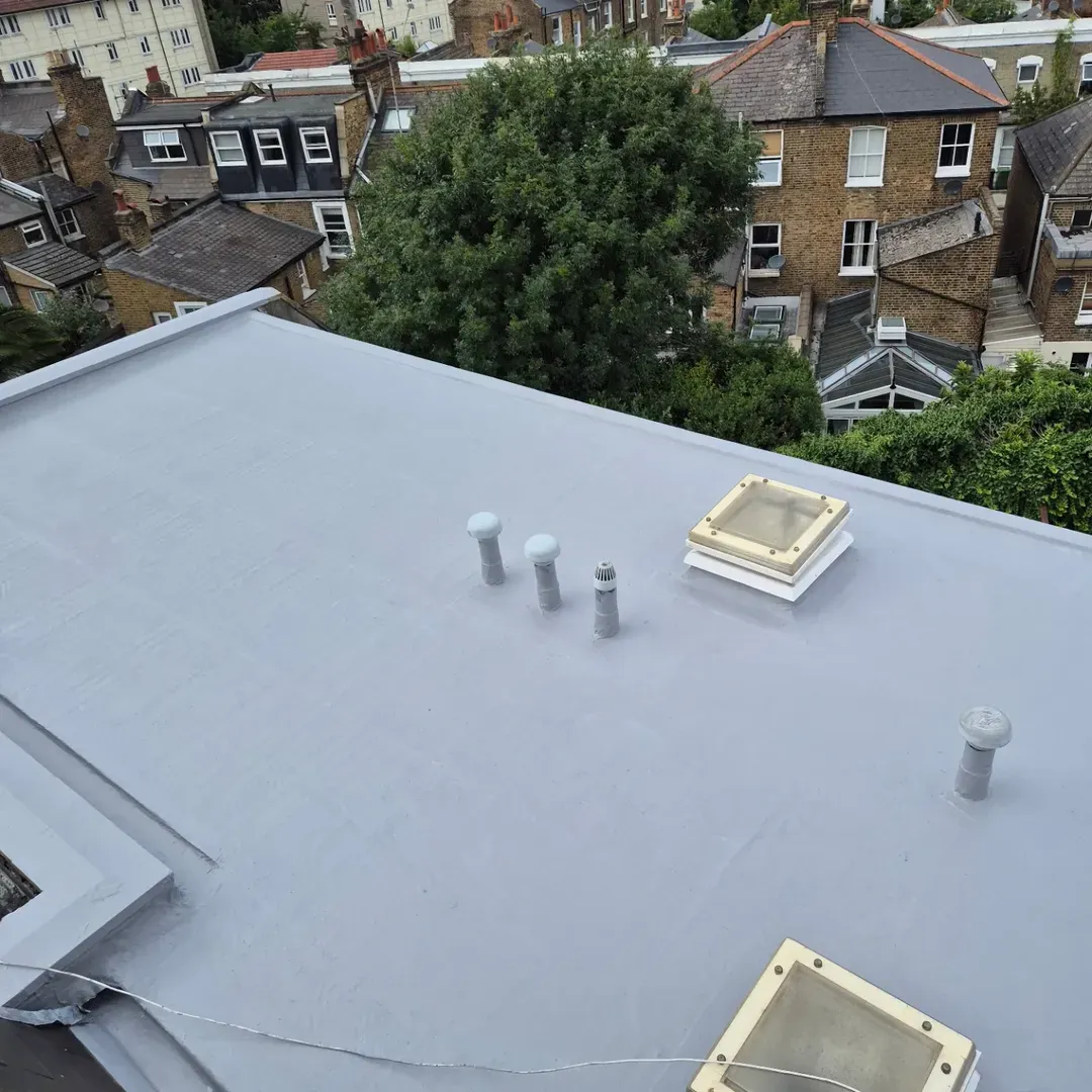 HYDRONYLON HP base coat with Technical Mesh SW-1 applied across the roof